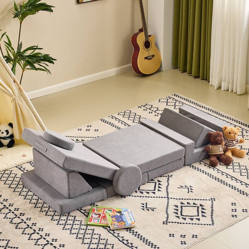 14PCS Fold Out Kids Couch Modular Kids Couch For Playroom