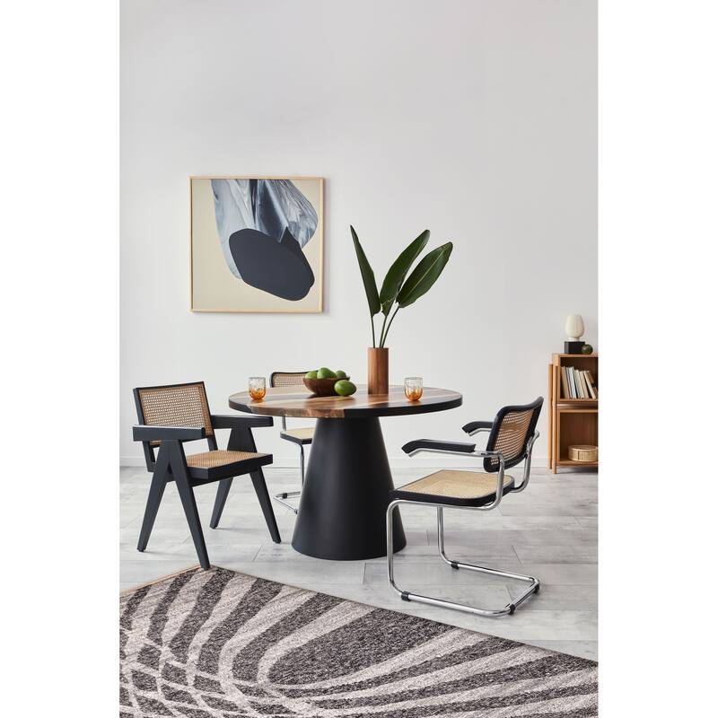 ECARPETGALLERY Hand-knotted Tangier Dark Grey Wool Rug - 8'2 x 10'0