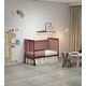 preview thumbnail 5 of 16, 3-In-1 Convertible Crib , Made Of Sustainable Pinewood, Non-Toxic Finish, Comes With Locking Wheels, Wooden Nursery Furniture