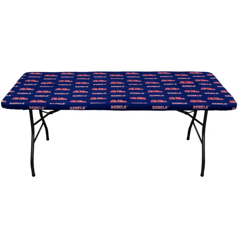 Mississippi Rebels Tailgate Fitted Tablecloth, 33" x 33", Card Table