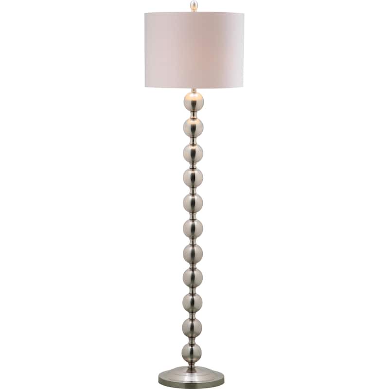 SAFAVIEH Lighting 59-inch Reflections Stacked Ball Nickel Floor Lamp - 15"x15"x58.5"