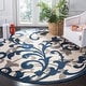 preview thumbnail 6 of 63, SAFAVIEH Amherst Orpha Modern Rug 5' Round - Ivory/Navy - Round
