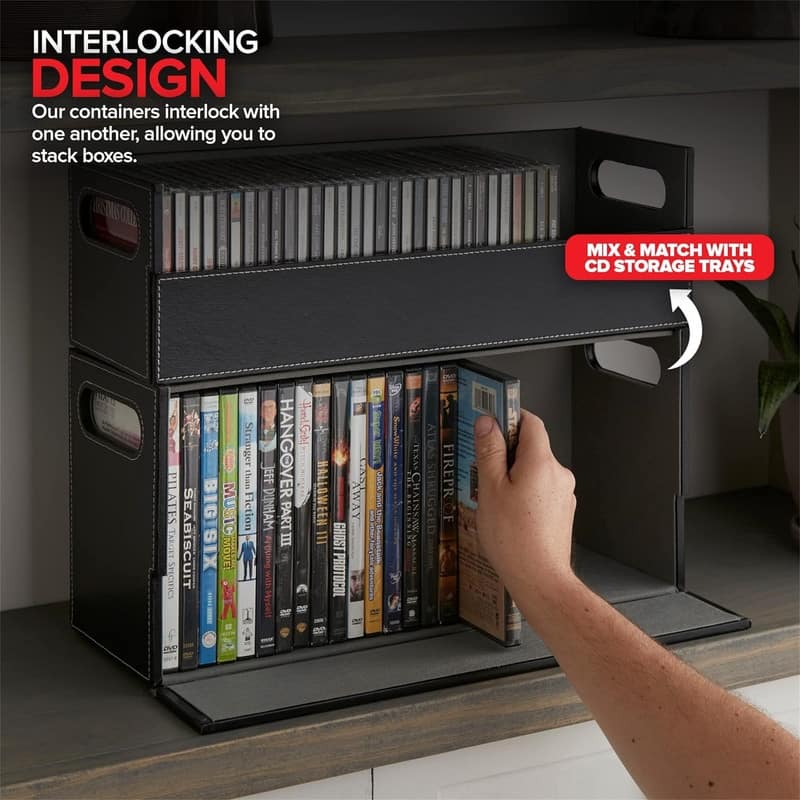 Movie Shelf Organizer - 6.25"D x 17.75"W x 8"H