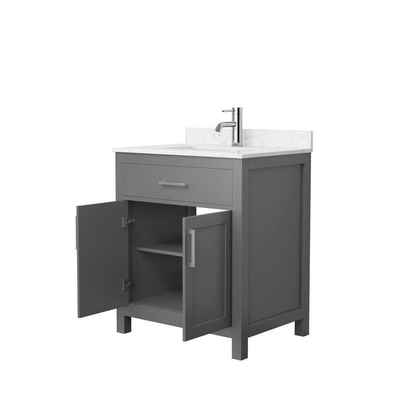 Beckett 30 Inch Single Vanity, Cultured Marble Top