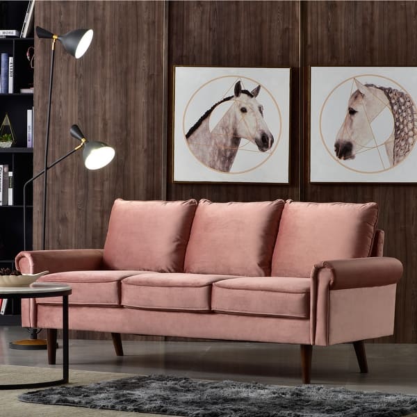 Shop Ovios High Back Couch Mid Centry Spring Upholstered Sofa