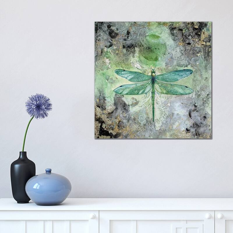 iCanvas "Dragonfly V" by Stephanie Law Canvas Print - 18x18x1.5
