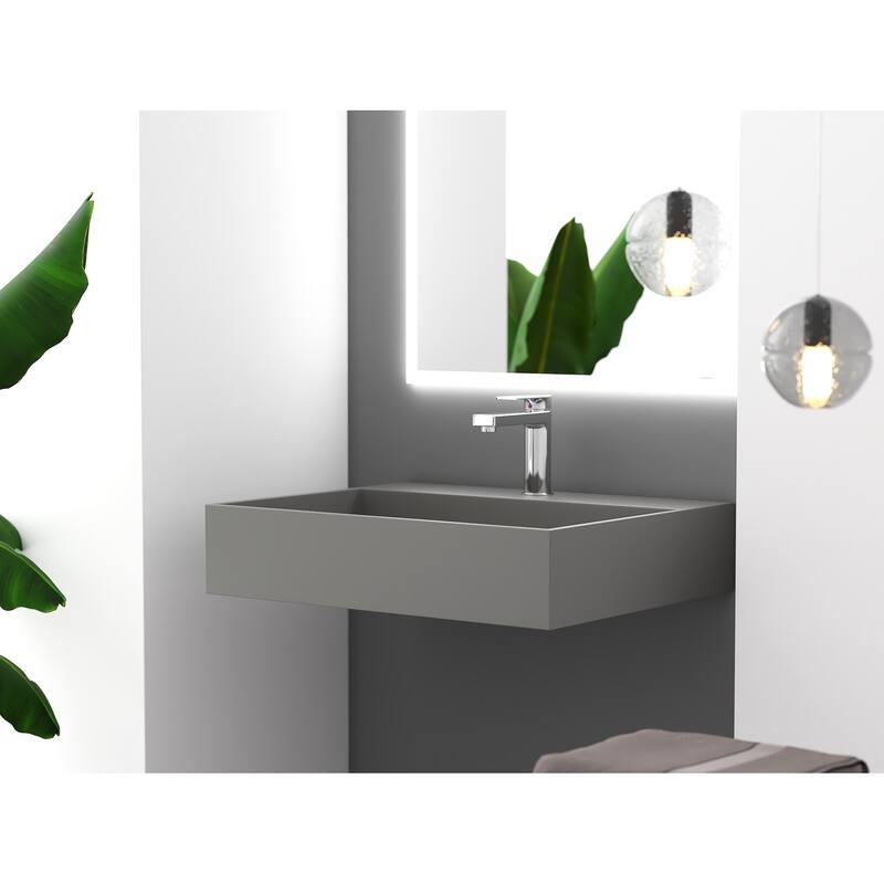 Juniper Stone Solid Surface Wall-mounted Vessel Sink