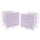 preview thumbnail 3 of 2, Purple Floral Rose Foldable Fabric Storage Bins - Solid Lavender Flower Luxurious Elegant Princess Vintage Boho Shabby Chic Glam