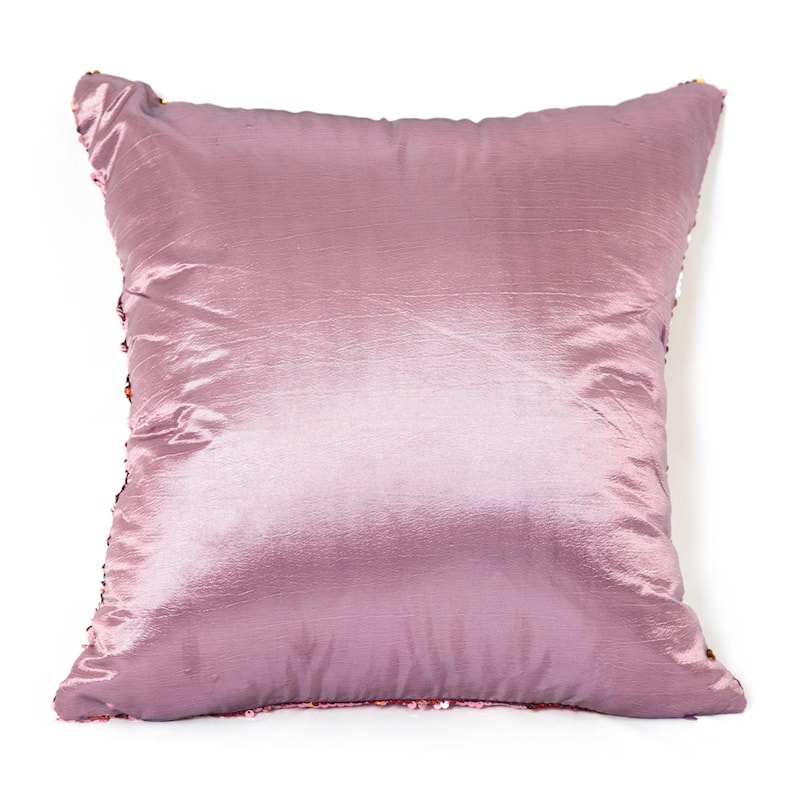 Violet Linen Bally Decorative Mermaid Reversible Sequin Decorative Cushion Cover