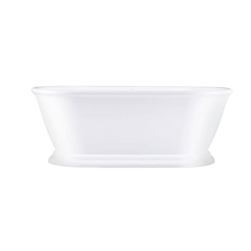 Kingston Brass 66" Pedestal Acrylic Soaking Tub with Center Drain
