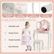 preview thumbnail 8 of 8, Costway Kid Vanity Set Wooden Makeup Table Stool Tri-Folding Mirror - See Details