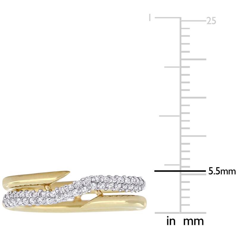 Miadora 1/3ct TW Diamond Twist Ring in 10k Yellow Gold