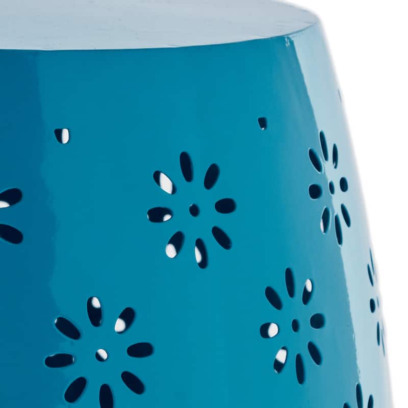 Soleil Pierced Iron Outdoor 15-inch Round End Table by Christopher Knight Home - 15.75"D x 15.75"W x 20.50"H