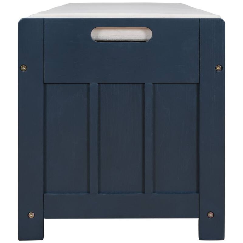 3-drawer Wooden Storage Bench with Cushion