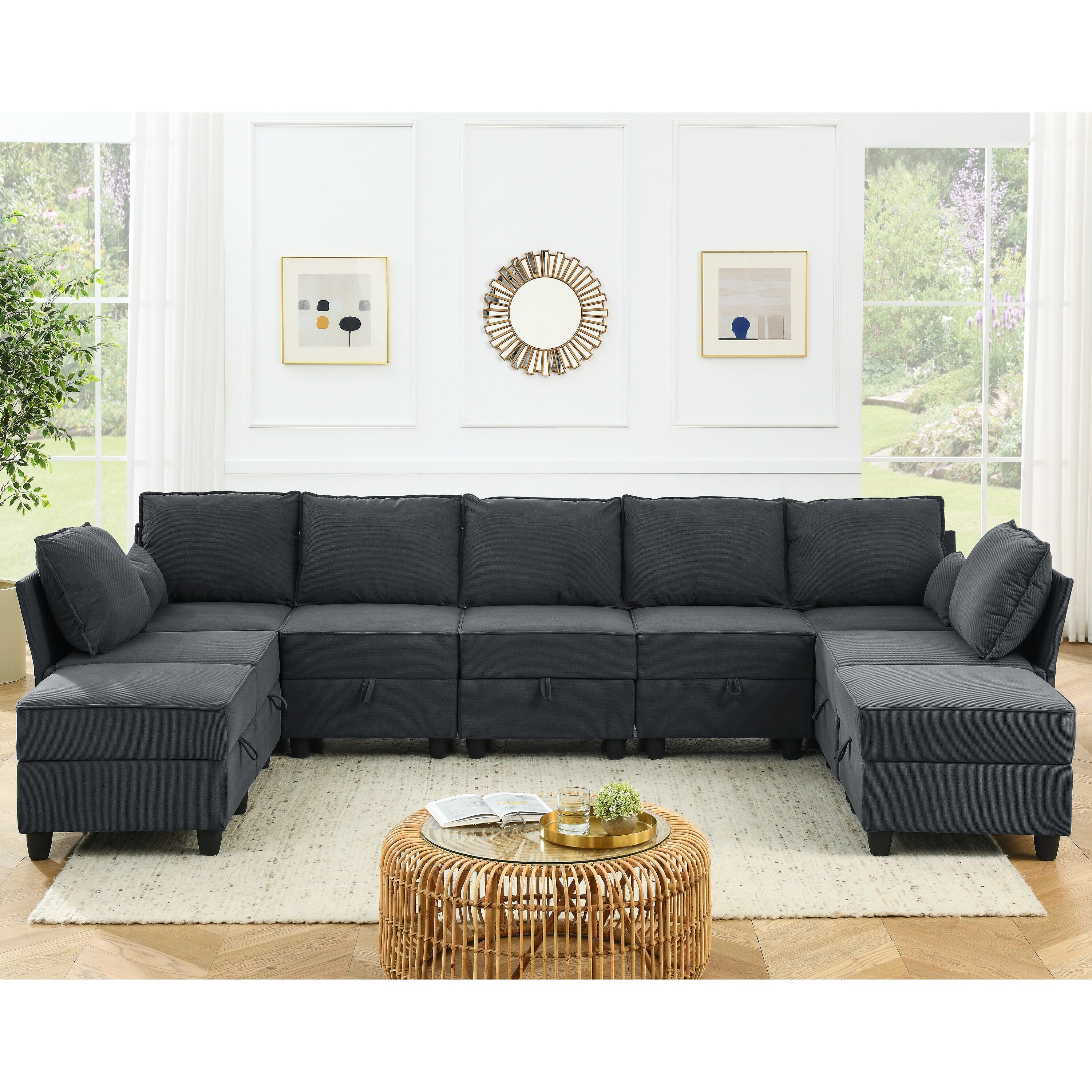 9 seater modular lounge clearance