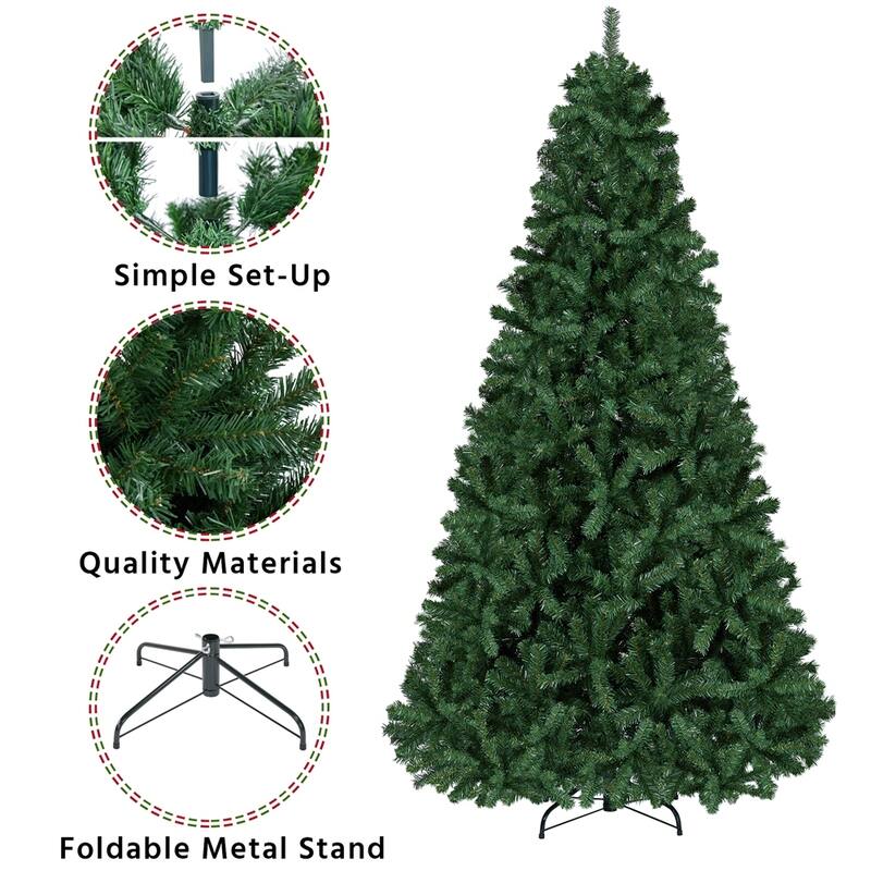 Yaheetech Premium Spruce Hinged Artificial Full Christmas Tree