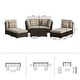 preview thumbnail 6 of 13, Corvus Oreanne 8-piece Brown Wicker Sectional Patio Furniture Set