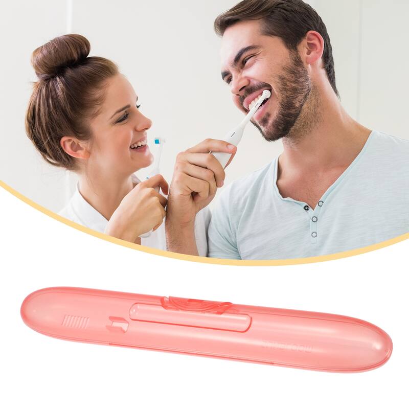 Portable Toothbrush Cases Toothbrush Holders Plastic 8.46"x1.18"x1.14" - Red