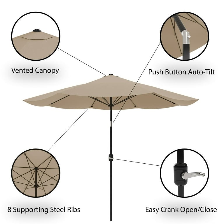 10 Foot Patio Umbrella with Auto Tilt - Bed Bath & Beyond - 38204058