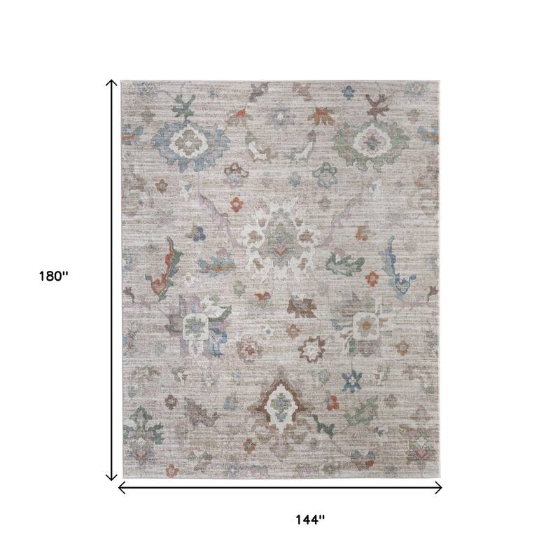 HomeRoots Abstract Bohemian Rectangle Area Rug