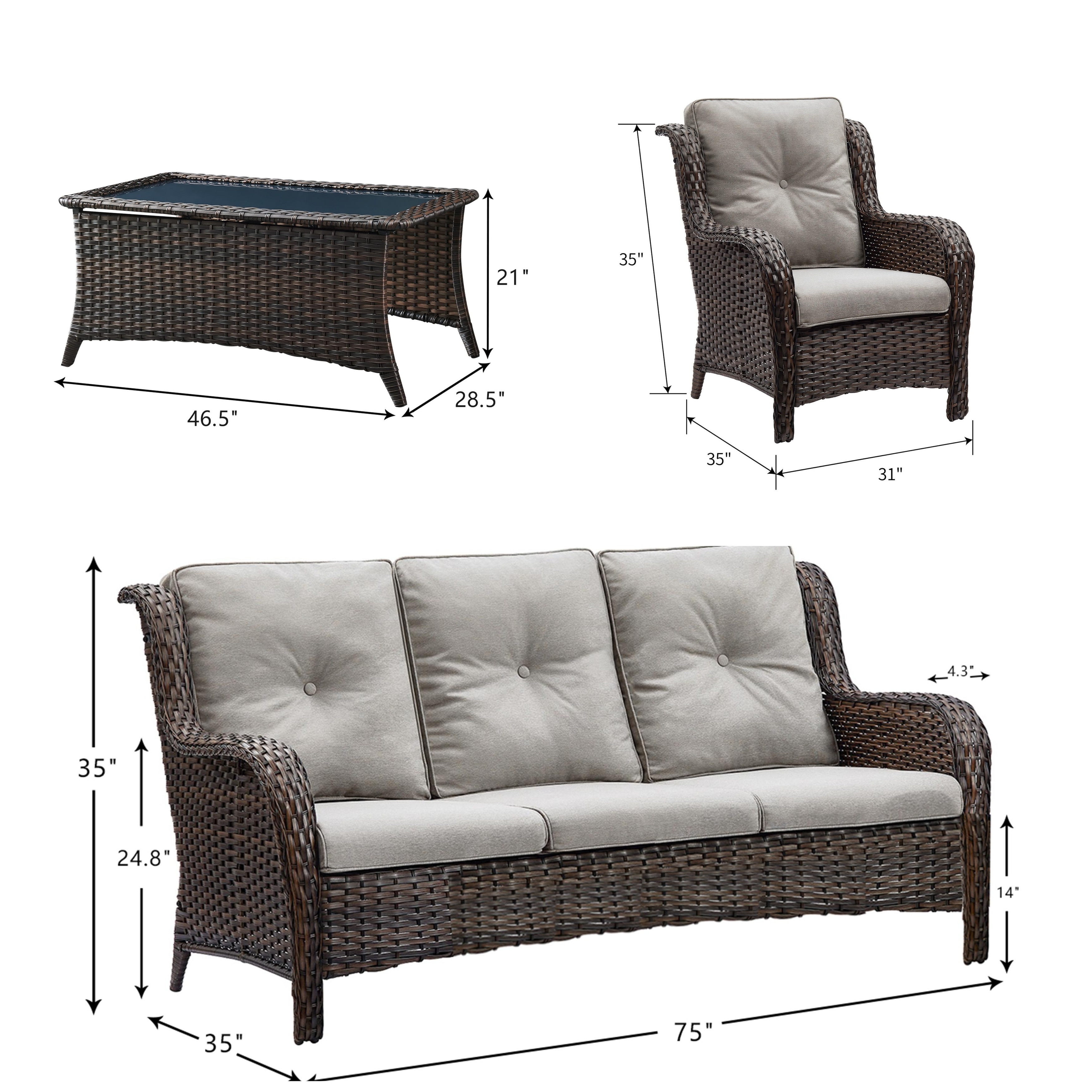 Wilson & fisher oakmont navy blue cushioned 2025 patio seating set