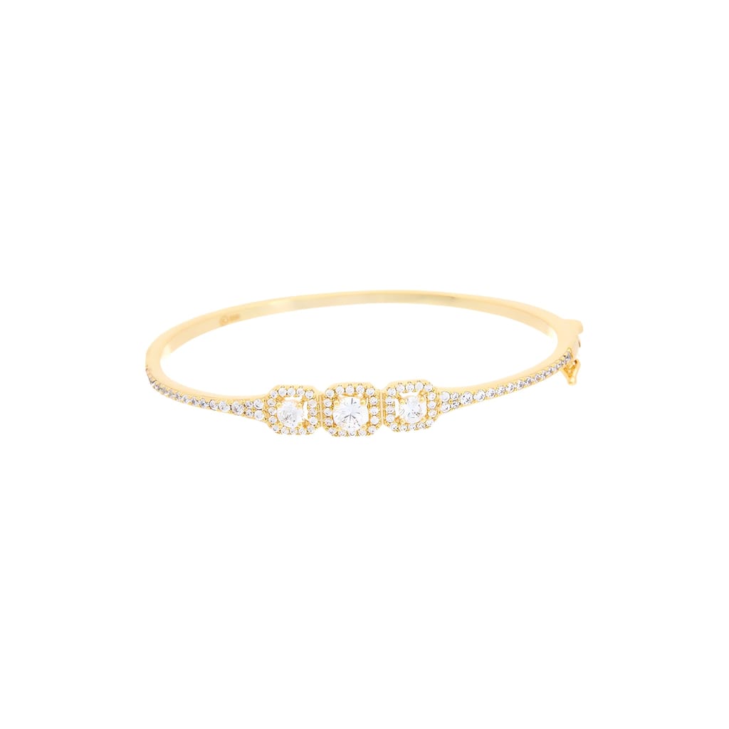 Juvell Gold Plated Cubic Zirconia Bangle Bracelet