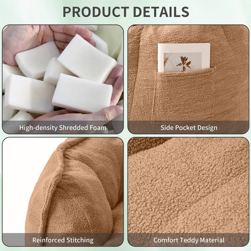 Teddy Fleece Single Bean Bag Chair