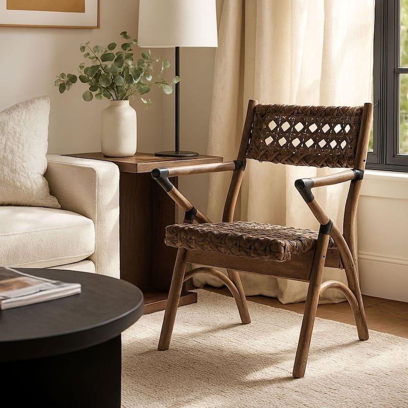 East at Main Natural Rattan Wood Handmade Armchair