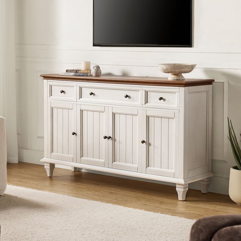 Ottfried Traditional 58'' Wide Sideboard with 3 Drawers and 4 Doors by HULALA HOME
