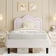 preview thumbnail 7 of 13, Twin Upholstered Smart LED Bed Frame with Adjustable Hills Headboard, Storage Drawer (White with Drawer)