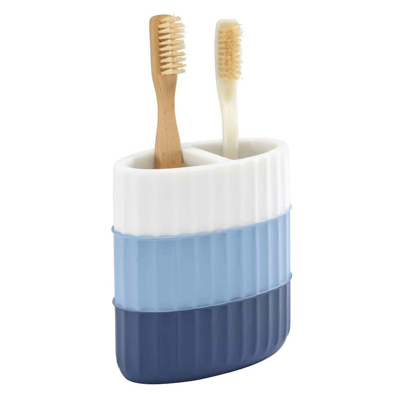 Izod Clubhouse Stripe Blue Toothbrush Holder - Toothbrush Holder