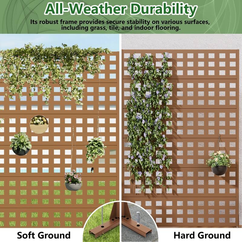 Outdoor Rectangle Privacy Screens Metal Screen Fence Panel