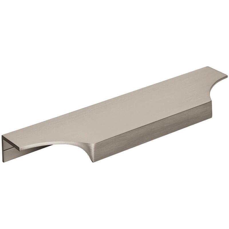 Amerock Extent 9-3/4 Inch Long Finger Cabinet Pull - Satin Nickel