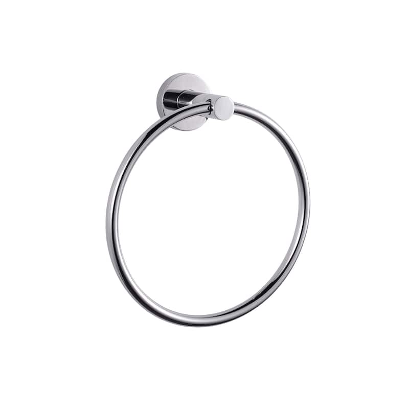 Bagno Nera Stainless Steel Towel Ring - N/A