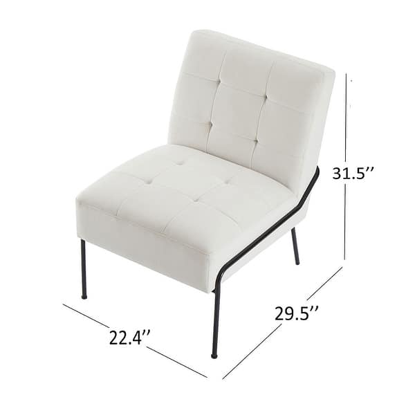 dimension image slide 6 of 9, Carbon Loft Hofstetler Armless Accent Chair