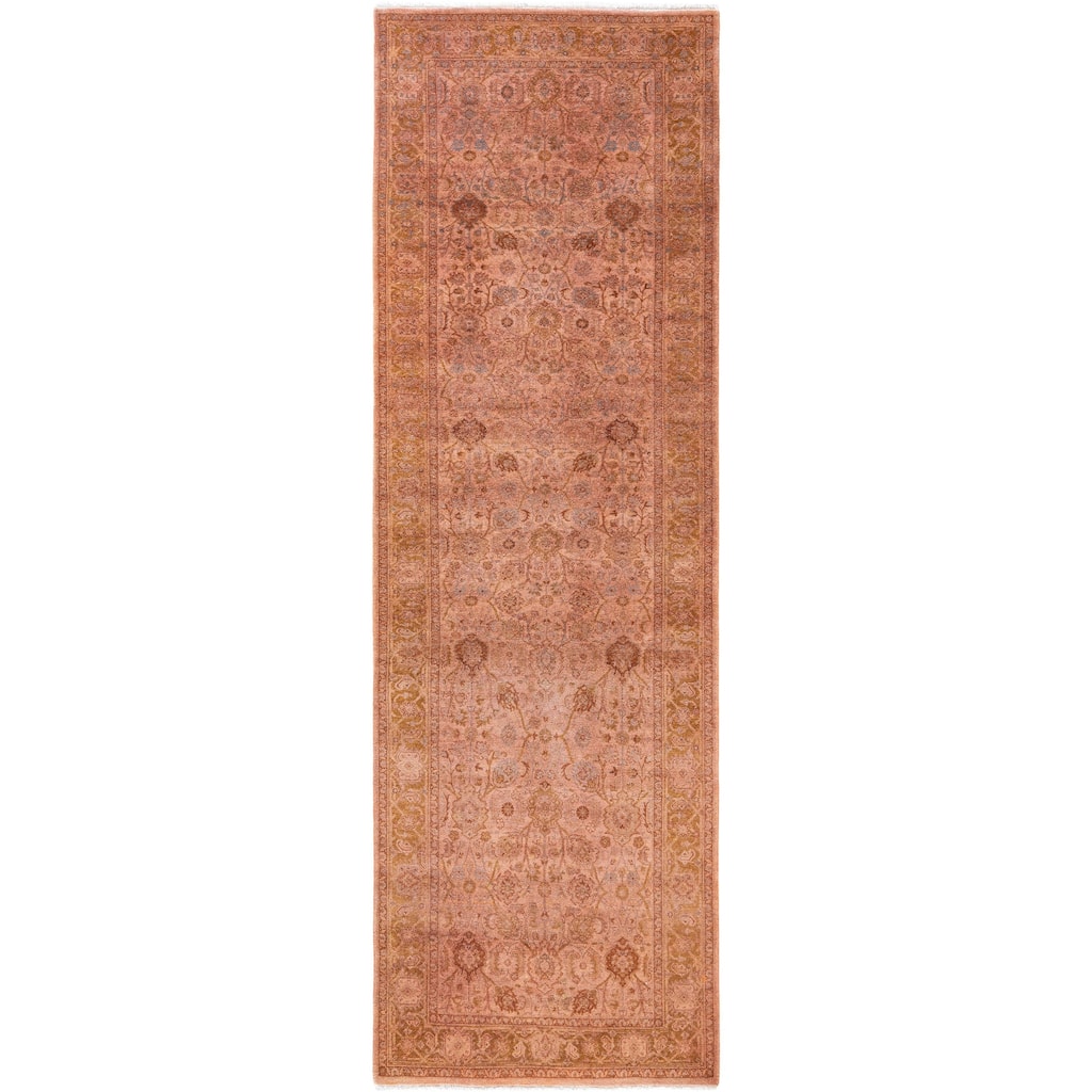 Overdyed One-of-a-Kind Hand-Knotted Area Rug - Beige - 3' 3" x 10' 1"