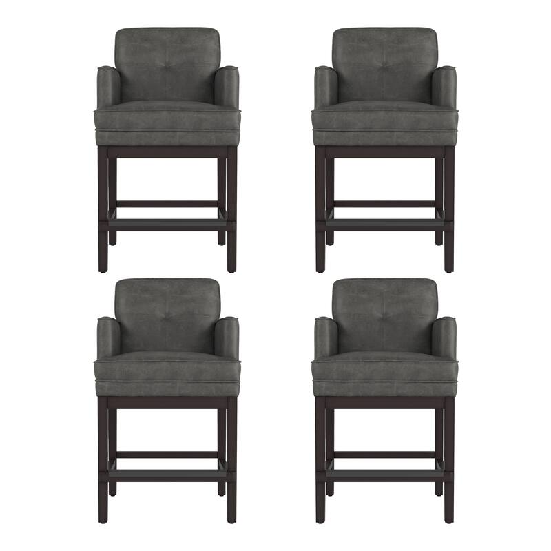 27.2 In Modern Cushioned Counter Height Bar Stools For Kitchen Island Dining Room Ba - 22.4" W x 20.6" D x 40.2" H