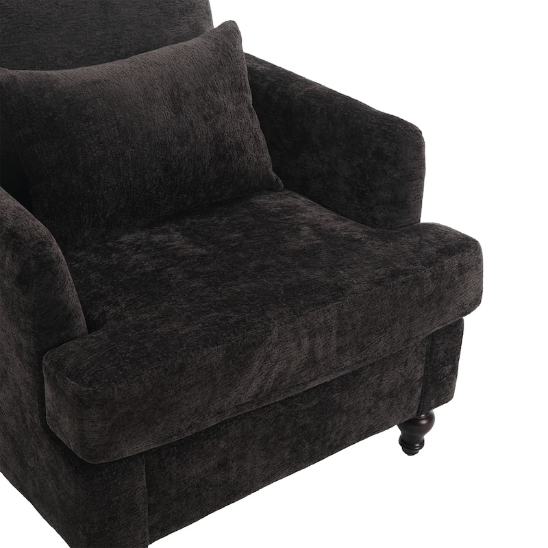 COOLMORE Wood Frame Modern Accent Chair