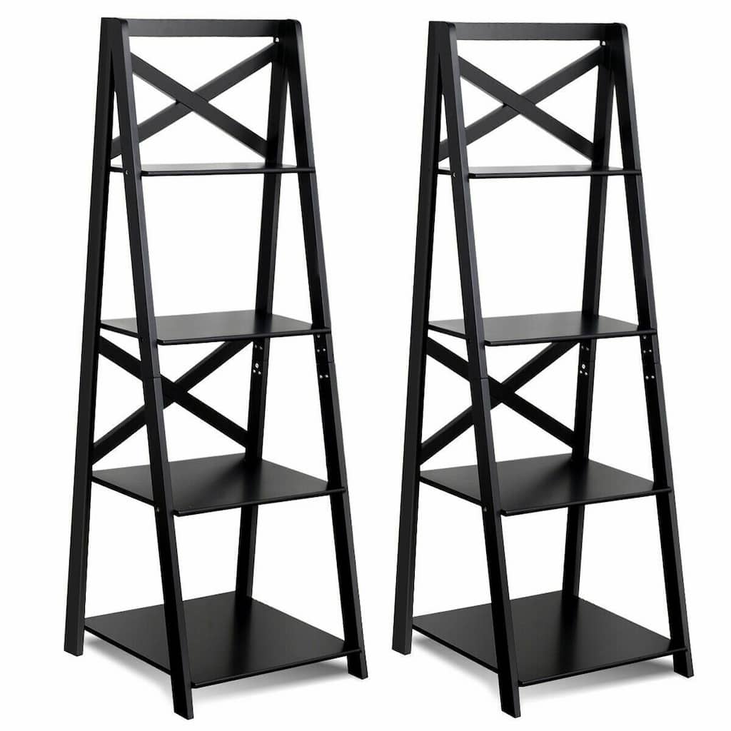 4-Tier Wood Display Storage Bookshelf - 20.0" x 18.1" x 56.3" (L x W x H)