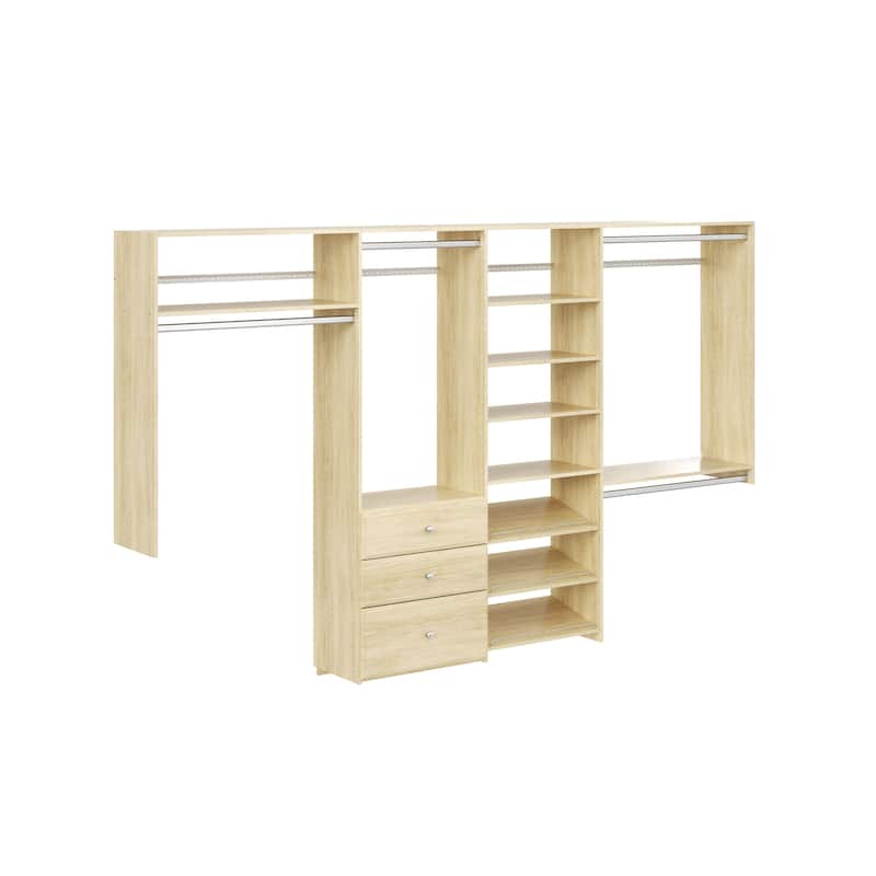 Easy Track Dual Tower Deluxe Closet Kit - Honey Blonde