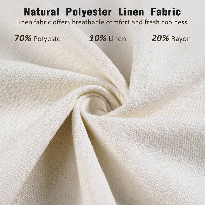 King Modern Upholstered Bed Frame, Linen Fabric, Solid Wood Legs, Elegant White