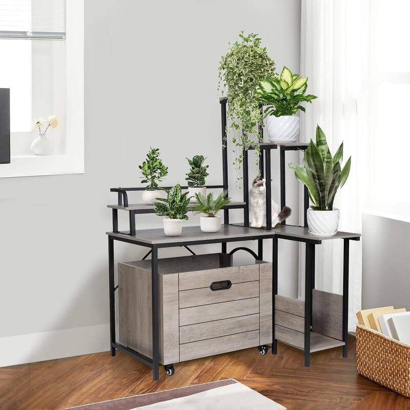 Litter Box Enclosure Cat Tree