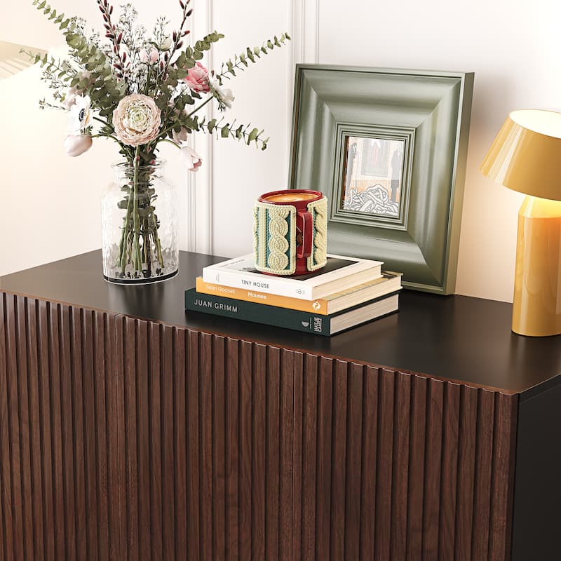 47" Storage Sideboard Buffets Cabinet with 3 Doors