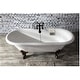 preview thumbnail 4 of 9, Kingston Brass Aqua Eden 72" Clawfoot Cast Iron Soaking Tub with
