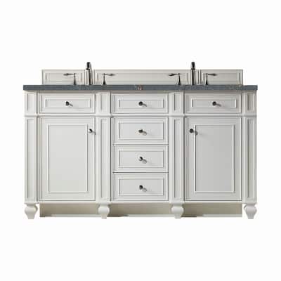 James Martin Vanities 157-V60D-3PBL Bristol 60" Double Basin Walnut