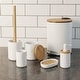 preview thumbnail 17 of 63, Bathroom Accessories with Natural Accents, Modern 6-piece Set White