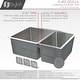 preview thumbnail 4 of 15, STYLISH 28 inch Stainless Steel 18G 60/40 Double Bowl Reversible Undermount Sink - 28" x 18" x 9"