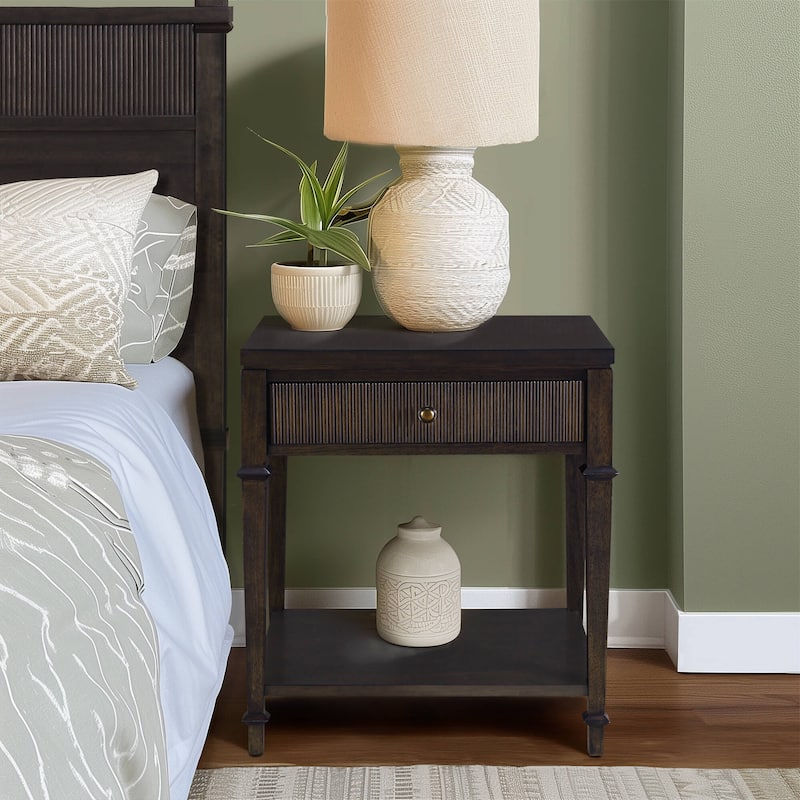 Martha Stewart Lily Pond Kenna Nightstand - Dark Coffee
