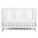 preview thumbnail 15 of 26, Baby Crib for 0 to 3 Years by Comfy Cubs White Bars and Frame and Natural Wood Leg