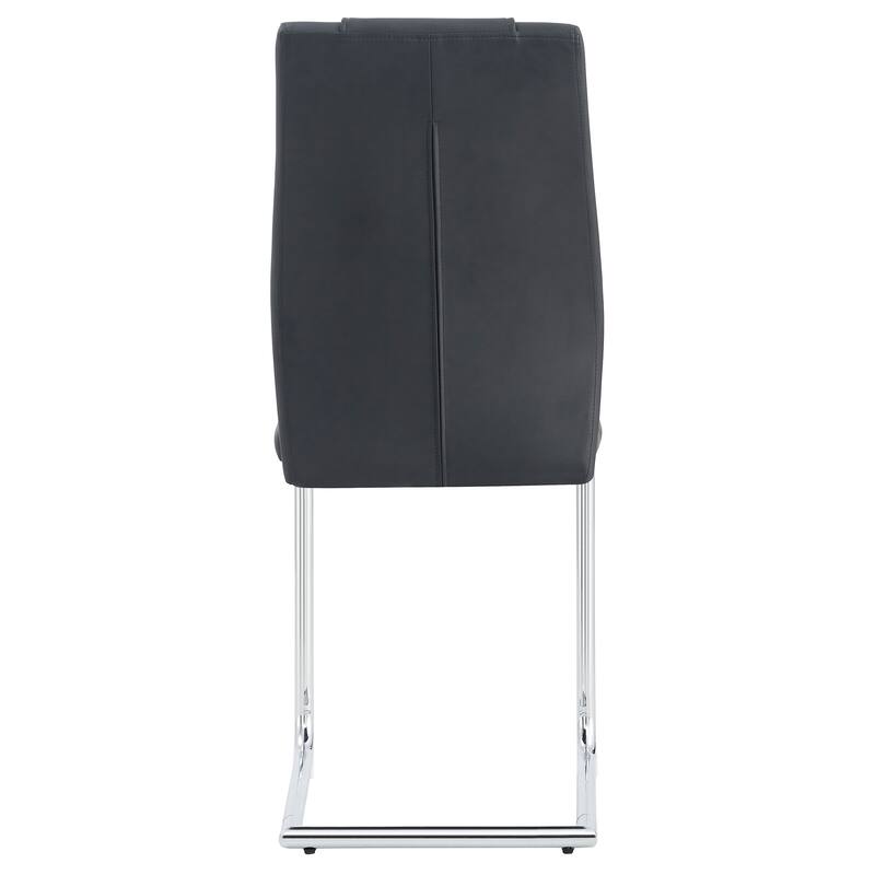 Modern Dining Chairs with Faux Leather Padded Seat,Set of 8